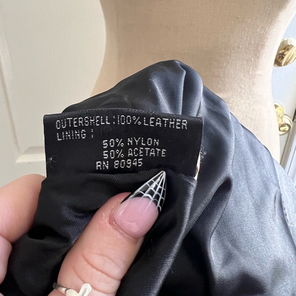 Vintage painted leather jacket - Picture 5 of 5